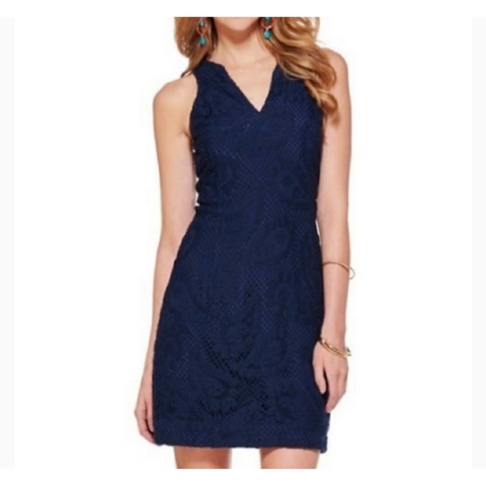 Lily Pulitzer womens Augusta shift dress navy size 4, NWT